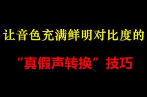 真假声转换技巧 什么歌适合练真假音转换